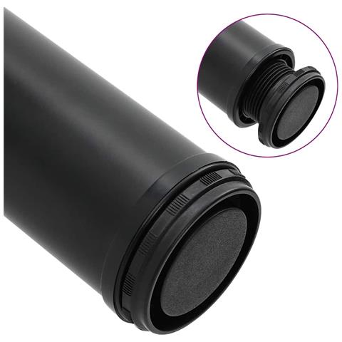 Set 4 Gambe Nere Per Tavolo Regolabili In Altezza 1100 Mm - Foto 7