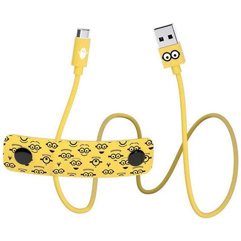 Cavo Micro USB Minions Tom per Trasmissione Dati e Ricarica 120 cm con Raccogli - Cavo - Foto 2