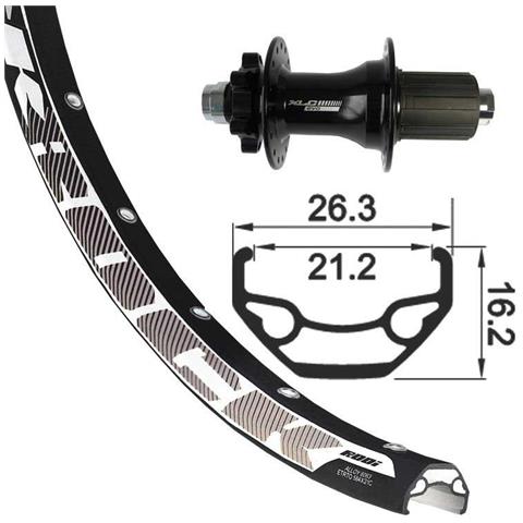 Mozzi 26x1.9 Rodi Black Rock Disc And Rw 6 Holes Disc Componenti One Size - Foto 2