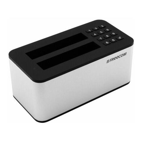 Docking Station per HDD da 2.5/3.5" con Tastiera Sicura USB 3.1 Colore Nero e Argento - Foto 1