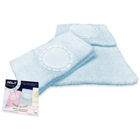 TELO BAGNO DOCCIA CON FASCIA IN TELA AIDA DA RICAMARE