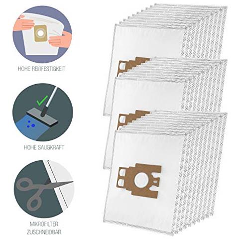 Etana - Sacchetti Per Aspirapolvere Compatibili Con Miele Compact C2  Excellence I Compact C2 Excellence Ecoline 700 Watt I 800 Watt I Blue - 30  Sacchetti Raccoglipolvere Incl. Microfiltro - ePRICE