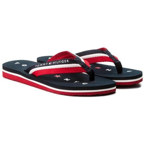 Ciabatte Donna Hilfiger Flag Flip Flop Sandals Midnight Fw0fw02370403.40 - Foto 5
