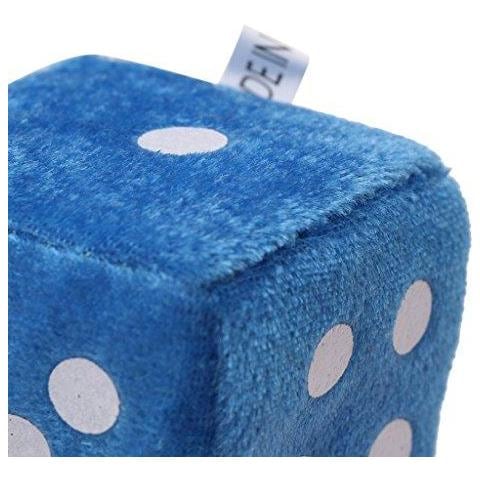 1 Coppia Di Dadi Fuzzy Con I Puntini Retrovisore Gancio Per Car Interior Decoration Ornamento - Foto 4
