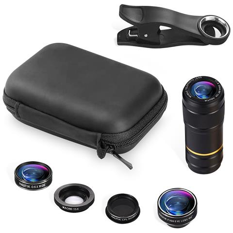 Kit Di Obiettivi Universale Per Smartphone, Grandangolo Fisheye Macro Cpl - Foto 10