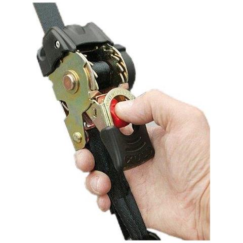 Pair (2 Parti) Cinghia Tensionamento Automatico A Carica Cinghia Di Fissaggio Con Riavvolgitore Automatico Cricchetto Automatico Cinghia Di Tensionamento Cinghia A Cricchetto Cinghie A Cricchetto 185 M 600 Kg Reggette En 12195-2 (s) - Foto 2