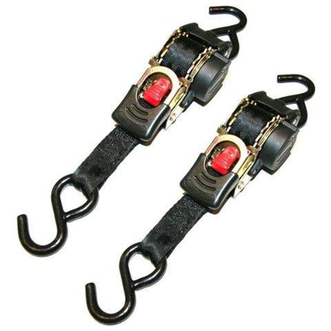 Pair (2 Parti) Cinghia Tensionamento Automatico A Carica Cinghia Di Fissaggio Con Riavvolgitore Automatico Cricchetto Automatico Cinghia Di Tensionamento Cinghia A Cricchetto Cinghie A Cricchetto 185 M 600 Kg Reggette En 12195-2 (s) - Foto 1