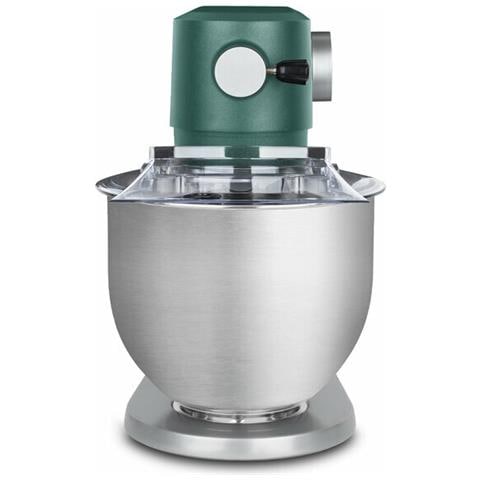 KM128 Impastatrice Professionale a 8 velocità con Contenitore da 5 litri Potenza 800 W Colore Argento / Verde Opaco - Foto 2