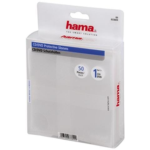 CD / DVD Protective Sleeves, Pack of 50 50dischi Trasparente - Foto 1
