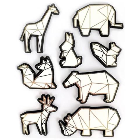 8 Adesivi 3d Animali Da Zoo - Foto 1