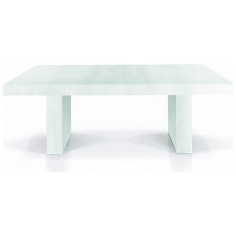 Tavolo In Legno Nobilitato Bianco Consumato Allungabile 180x100 Cm - 480x100 Cm - Foto 1
