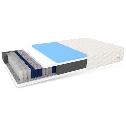 Materasso A Molle Insacchettate Enna 80 X 200 - H2 Medio / H3 Medio Rigido - Schiuma Hr Ad Alta Resilienza - Foto 1