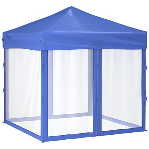 Tenda Per Feste Pieghevole Con Pareti Laterali Blu 2x2 M - Foto 1