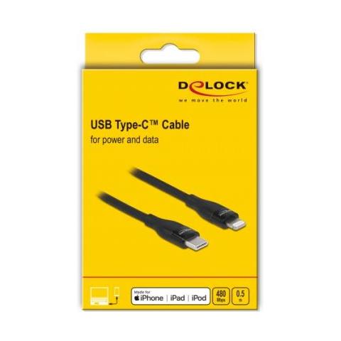 86636 Cavo Usb 0,5 M Usb 2.0 Usb C Usb C /lightning Nero - Foto 2