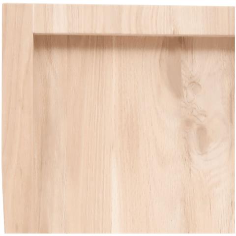 Piano Bagno 140x60x (2-4) cm in Legno Massello Non Trattato - Foto 2