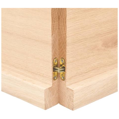 Piano Bagno 140x60x (2-4) cm in Legno Massello Non Trattato - Foto 8