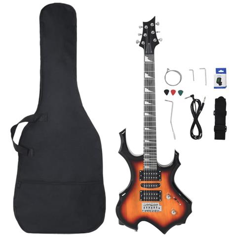 Chitarra Elettrica Principianti E Custodia Marrone Nera 4/4 39"" - Foto 2