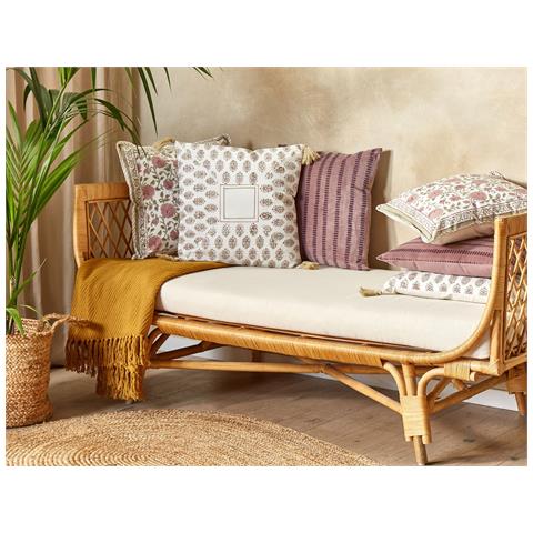 Cuscino Decorativo Setosa Cotone 45 X 45 Cm Geometrico Stampa A Blocchi Multicolore - Foto 1