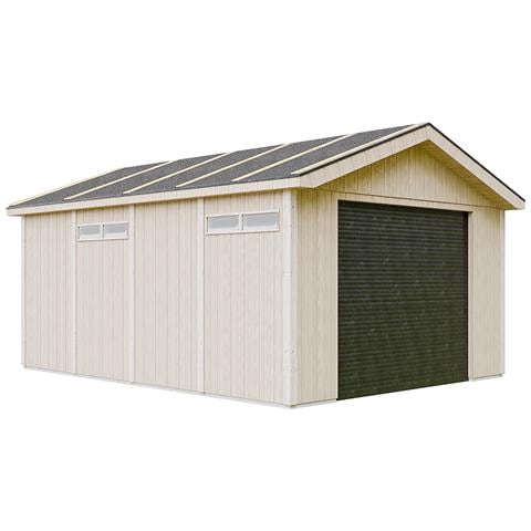 Garage Qualité Premium 17 M² - L378xl530 Cm- Garage Pour Auto, Moto, Vélos, Machines De Jardinage - Construction En Panneaux Lp Smartside - Abri De Jardin M991b - Foto 2