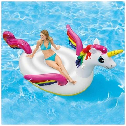 Gonfiabile Galleggiante Grande Unicorno 287x193x165 Cm - Isola Forma Unicorno Intex 57281 - Foto 6