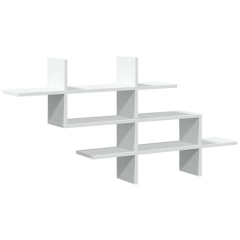Scaffale A Parete Bianco 124,5x18x60,5 Cm In Truciolato - Foto 2