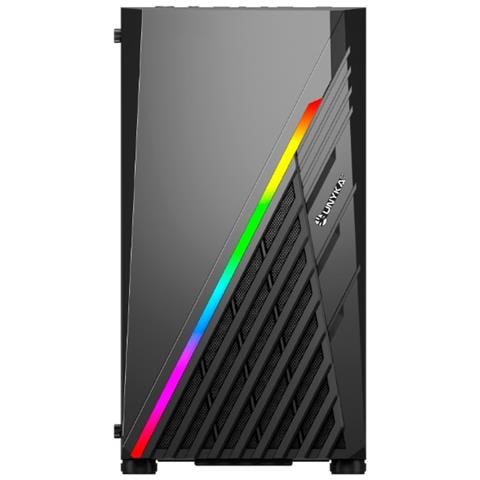 Case UK113021 PC micro ATX 2 Porte USB 3.2 Colore Nero (Finestrato) - Foto 1