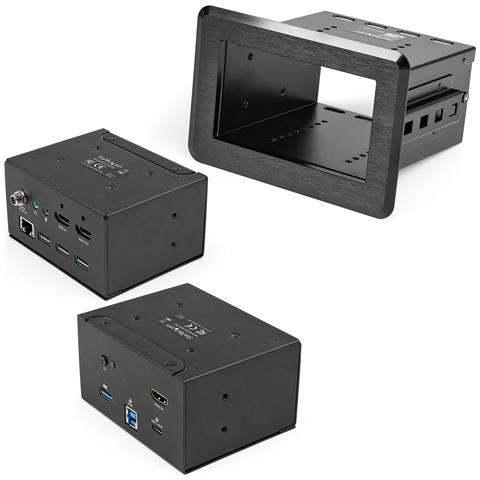 Docking station da tavolo 4K e scatola di connettività - Host USB-C o USB-A, HDMI, 4xUSB, 60W USB-C PD, RJ45 - Foto 1