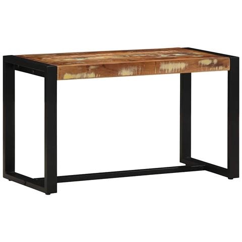 Panca Multicolore 80x35x45 cm in Legno Massello Recupero - Foto 1