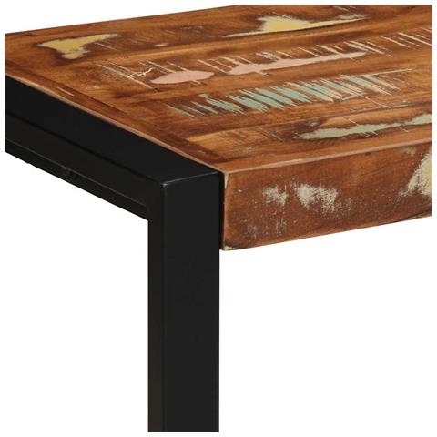 Panca Multicolore 80x35x45 cm in Legno Massello Recupero - Foto 9