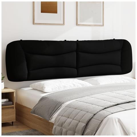 Cuscino Testiera Nero 200 Cm In Tessuto - Foto 1