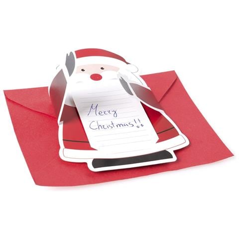 Poxtal Pack 10 Pz Carta Per Regali Di Natale Con Busta Rossa Con Design Di Babbo Natale - Foto 4