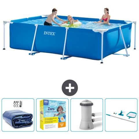 Piscina Fuori Terra - Rettangolo - 300x200x75 Cm - Blu - Include Accessori Coordinati Cb14 - Foto 1