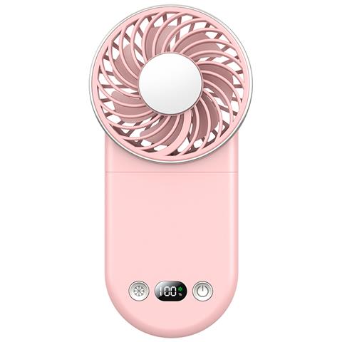Ventilatore Pieghevole Con Display Digitale Di Raffreddamento - Comfort Portatile Pink - Foto 1