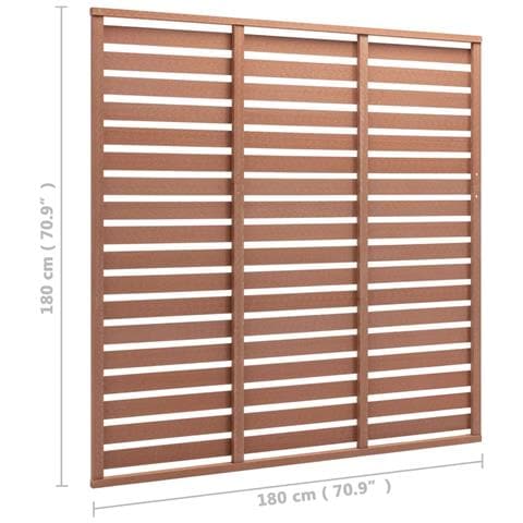 Lusso Casadino -  Pannello Di Recinzione In Wpc 180x180 Cm Marrone - Foto 4