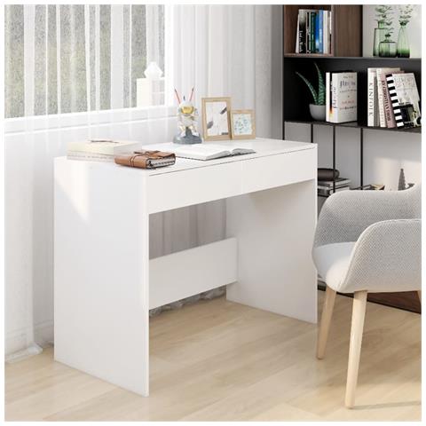 Lusso Casadino -  Scrivania Bianca 101x50x76,5 Cm In Truciolato - Foto 8