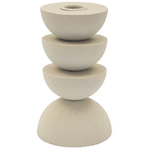 Portacandela Mf742 - Beige - Metallo - 9x9x15 Cm - Foto 1