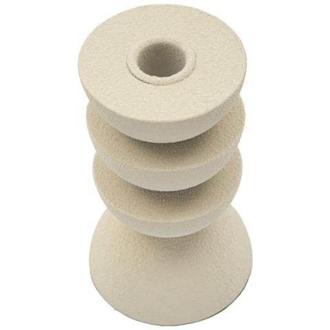 Portacandela Mf742 - Beige - Metallo - 9x9x15 Cm - Foto 2