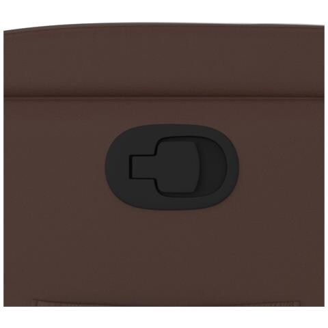 Poltrona Reclinabile Marrone in Similpelle - Foto 9