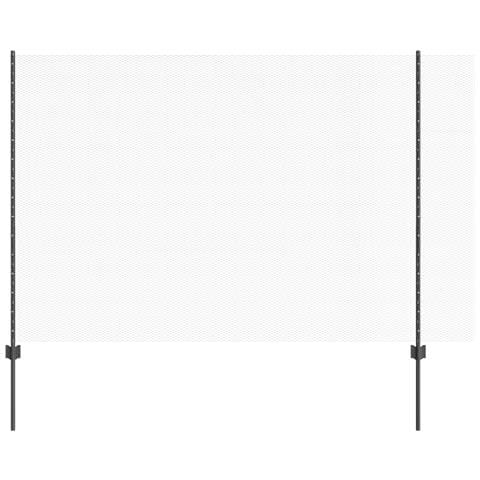 Recinzione esagonale con palo 25 x 1,6 m Grigio Rete - Foto 1