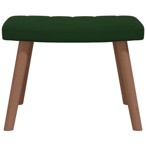 Poltrona Relax Con Poggiapiedi Verde Scuro In Velluto - Foto 8