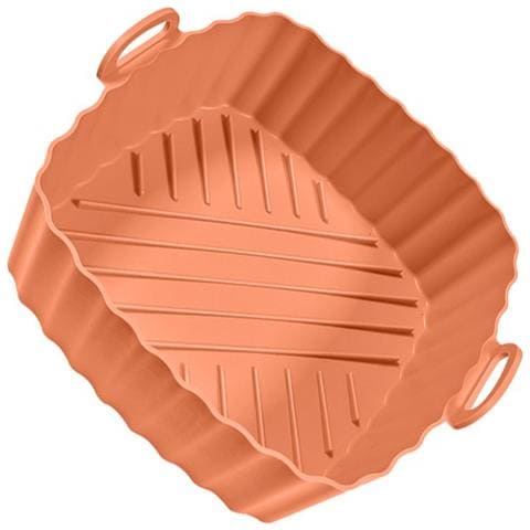 Padella Per Friggitrice Ad Aria Quadrata In Silicone Da 5l, Compatibile Con Xiaomi Maf01, Antiaderente E Facile Da Pulire Orange - Foto 2