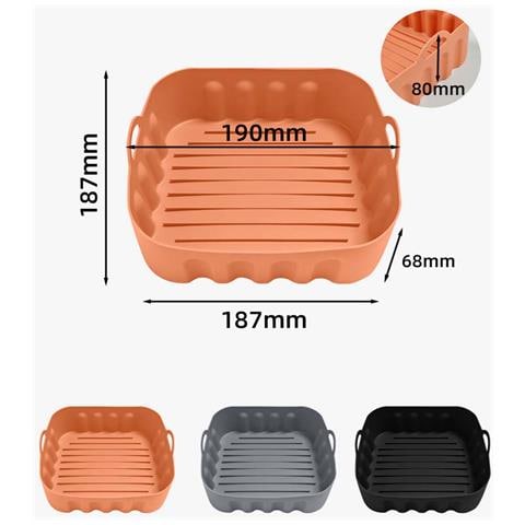 Padella Per Friggitrice Ad Aria Quadrata In Silicone Da 5l, Compatibile Con Xiaomi Maf01, Antiaderente E Facile Da Pulire Orange - Foto 6