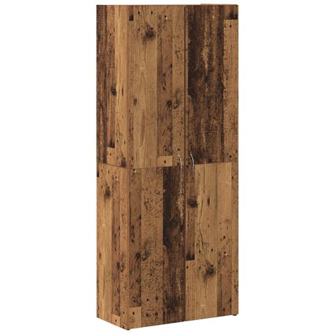 Armadio per Archiviazione Set di 2 Vecchio Legno - Foto 1