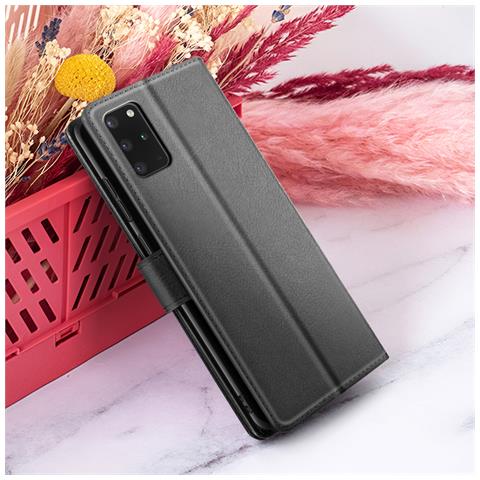 Custodia A Portafoglio Per Galaxy S20 Plus Con Supporto E Linguetta Magnetica, Nero - Foto 2