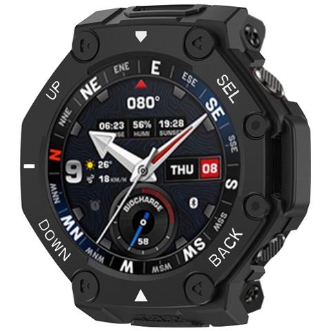Custodia Protettiva In Pc Compatibile Con Amazfit T-rex 3 Pro (48mm) - Opzioni Monocolore E Bicolore Black&white - Foto 2