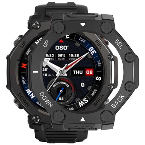 Custodia Protettiva In Pc Compatibile Con Amazfit T-rex 3 Pro (48mm) - Opzioni Monocolore E Bicolore Black&white - Foto 5