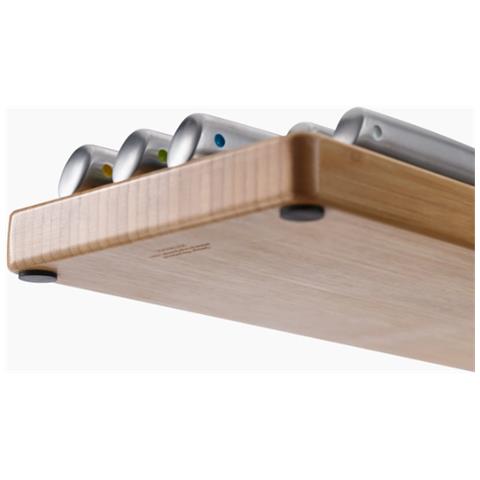Set Di Coltelli In Acciaio Elevate Con Vassoio In Bambù Per Conservare Nel Cassetto Design Funzionale Ed Elegante Colore Nero - Foto 6