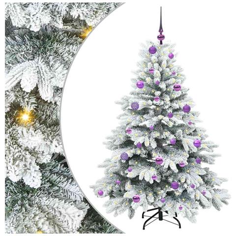 Albero di Natale artificiale con 150 LED Bianco 150 cm PE e PVC - Foto 1
