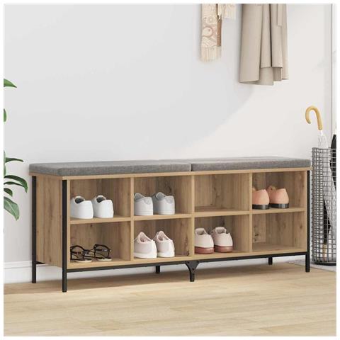 Mobile per scarpe Rovere artigianale 131 x 35 x 50 cm - Foto 2