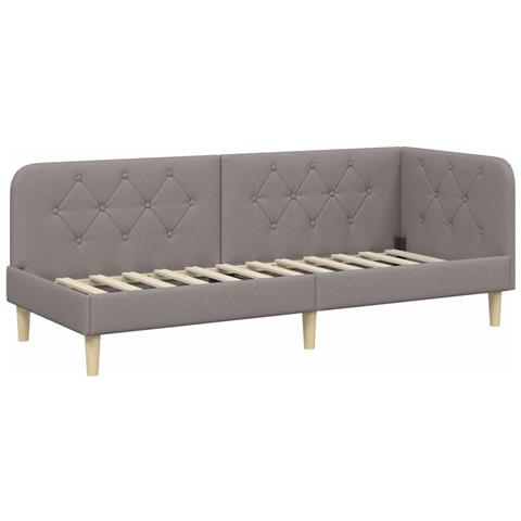 Cornice del letto ad angolo Talpa 80 x 200 cm Tessuto - Foto 1